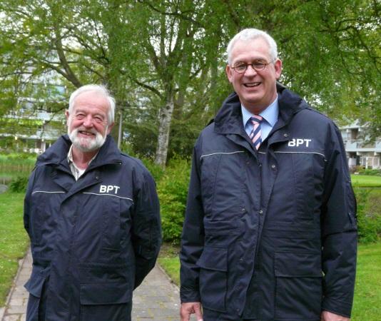 Hans van Leusden en burgemeester Van der Sluijs